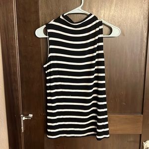 NEW Halogen Striped Turtle Neck Tank